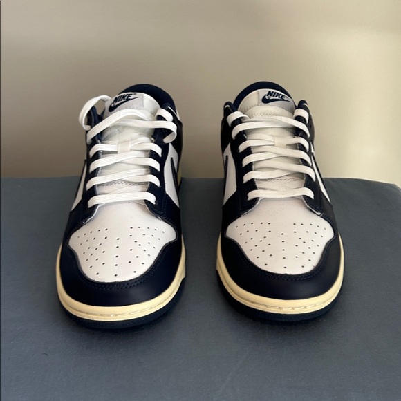 Nike Dunks Women’s White and Navy  Sneakers - Picture 1 of 4